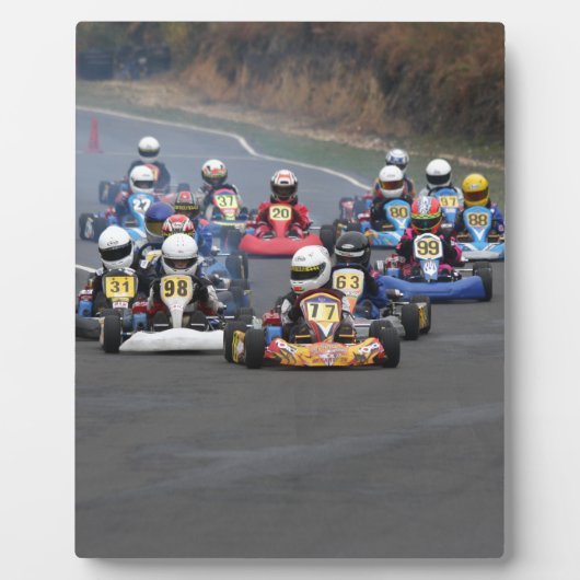 Plaque Photo Comer cadet aller karting kart course (Devant)