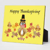 Plaque Photo Comique Turquie Et Amis Thanksgiving (Côté)