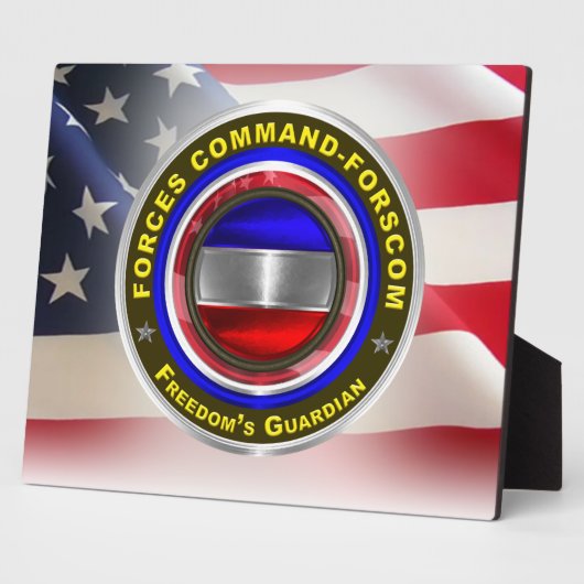 Plaque Photo Commandement des forces FORSCOM (Côté)