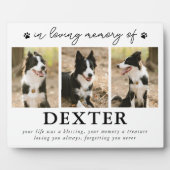 Plaque photo commémorative de perte d'animal moder (Devant)