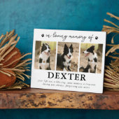 Plaque photo commémorative de perte d'animal moder (Côté)