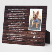 Plaque photo commémorative du souvenir des animaux (Côté)