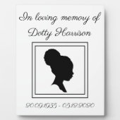 Plaque photo commémorative personnalisée (Devant)