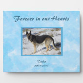 Plaque photo commémorative pour animal de compagni (Devant)