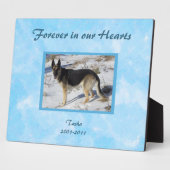 Plaque photo commémorative pour animal de compagni (Côté)