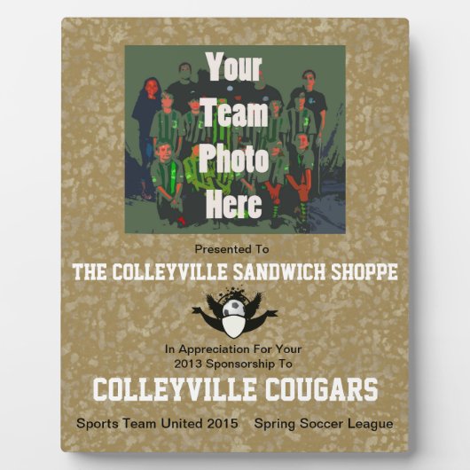 Plaque Photo Commémorez Vos Sponsors Avec Un - (Devant)