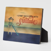 Plaque Photo Commencez Chaque Jour Avec Gratitude (Côté)