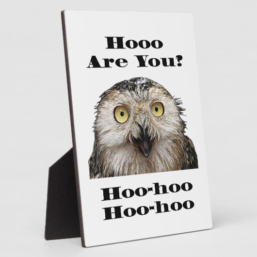 Plaque Photo Comment Es-Tu ? Owl Qui Êtes-Vous ? (Côté)