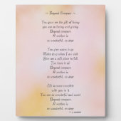 Plaque Photo Comparer au-delà (Devant)