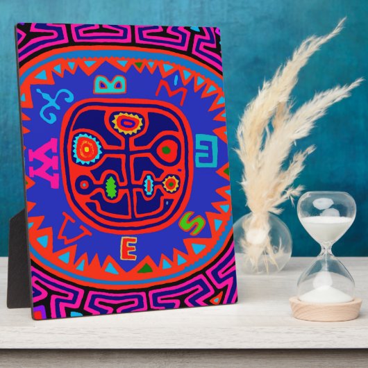 Plaque Photo Compas Mola indienne de Kuna (Côté)