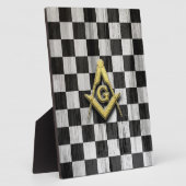 Plaque Photo Compasse et chèques carrés (Côté)