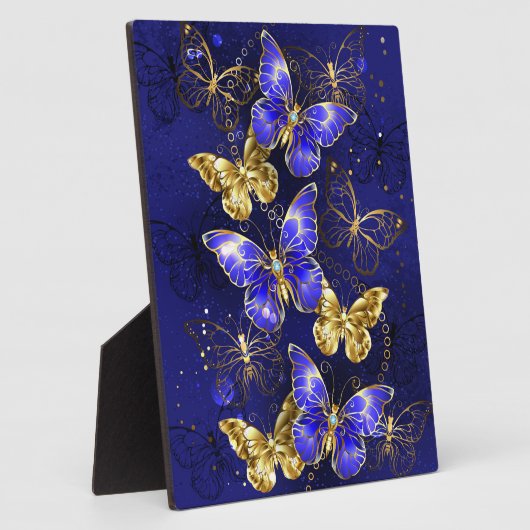 Plaque Photo Composition avec papillons Sapphire (Côté)