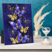 Plaque Photo Composition avec papillons Sapphire (Côté)