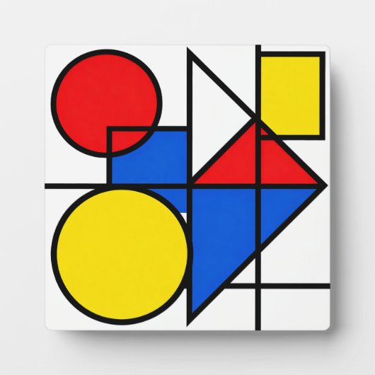 Plaque Photo Composition de couleurs primaires de Mondrian (Devant)
