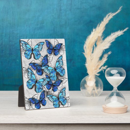 Plaque Photo Composition des White and Blue Butterflies (Côté)