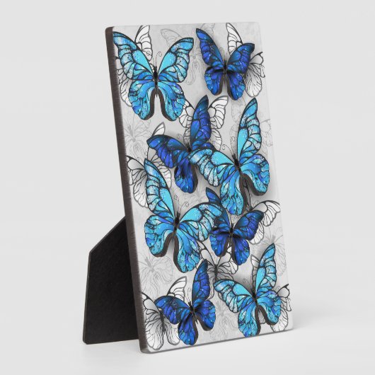 Plaque Photo Composition des White and Blue Butterflies (Côté)