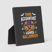 Plaque Photo Comptable Aime Halloween Citrouille Comptable Desi (Recto)