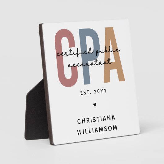 Plaque Photo Comptable Public Certifié CPA Retro (Recto)