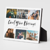 Plaque Photo Compter vos bénédictions Citation Photo Collage (Côté)