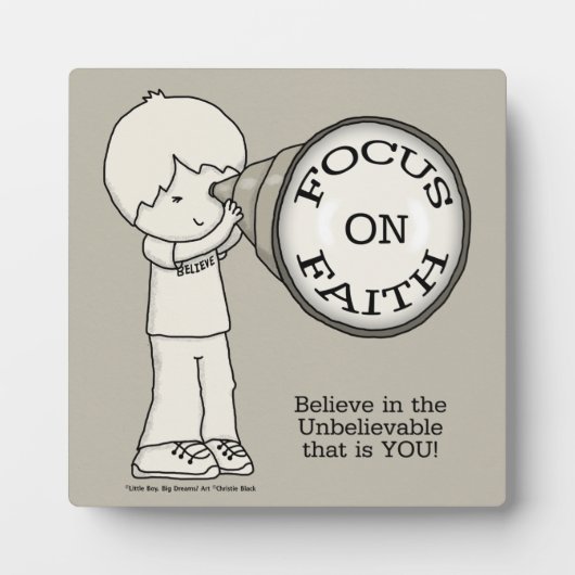 Plaque Photo Concentre-toi sur la foi (Devant)