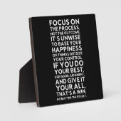 Plaque Photo Concentrez-Vous Sur Le Processus Et Non Sur Le Rés (Recto)