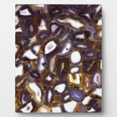 Plaque Photo Conception d'Agate blanc Brown violet (Devant)