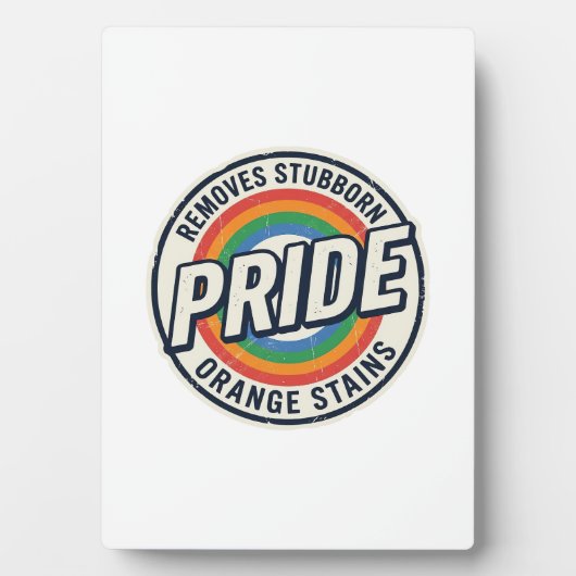 Plaque Photo Conception de badge arc-en-ciel de protestation de (Devant)