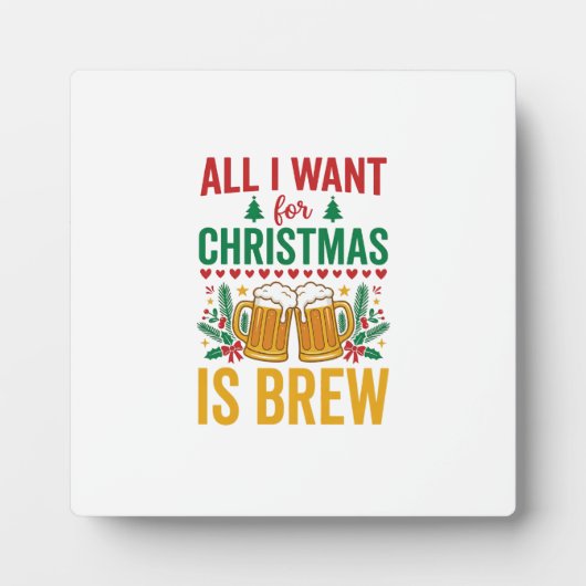 Plaque Photo Conception de boisson de vacances Christmas Brew (Devant)