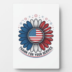 Plaque Photo Conception de chemise de Daisy patriotique merci p