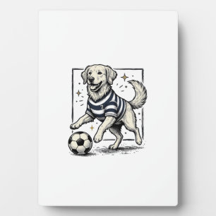 Plaque Photo Conception de chemise de gravure de chien de footb