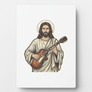 Plaque Photo Conception de chemise de gravure de guitariste sac