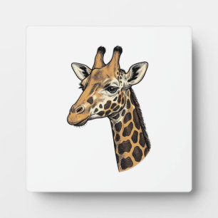 Plaque Photo Conception de chemise de portrait de girafe gravur
