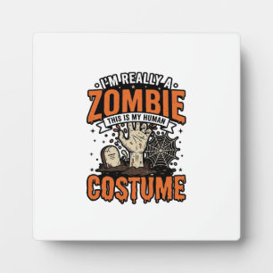 Plaque Photo Conception de chemise Halloween Costume Zombie Vin