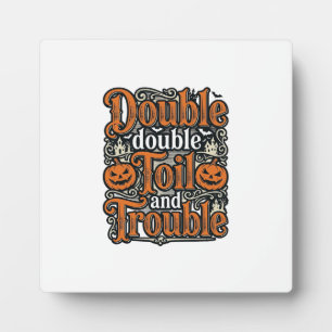 Plaque Photo Conception de chemise Halloween Vintage Double Toi