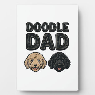Plaque Photo Conception de chemise Papa Doodle Chien Vintage Pa