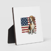 Plaque Photo Conception de chemise pour chien de drapeau patrio (Recto)