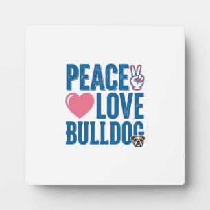 Plaque Photo Conception de chemise pour chien vintage Peace Lov