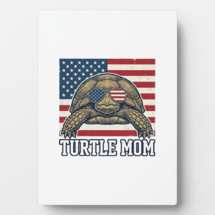 Plaque Photo Conception de chemise pour maman tortue patriotiqu
