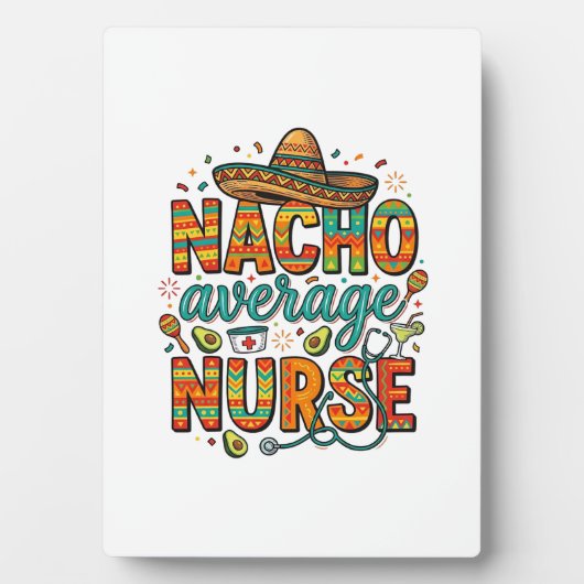 Plaque Photo Conception de chemise vectorielle Nacho Average Nu (Devant)