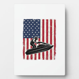 Plaque Photo Conception de chemise vectorielle vintage jet ski 