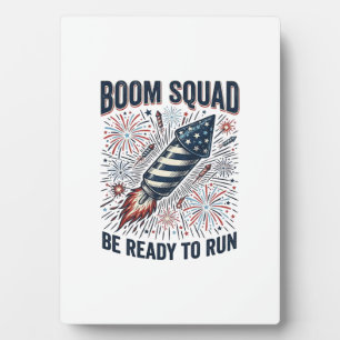 Plaque Photo Conception de chemise vintage Boom Squad Feux d'ar
