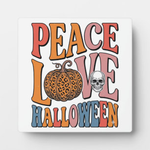 Plaque Photo Conception de crâne de citrouille Halloween d'amou