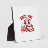 Plaque Photo Conception de gnome de vacances de Gnomies de Noël (Recto)