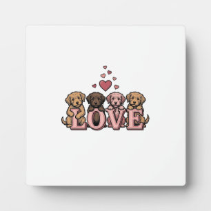 Plaque Photo Conception de gravure vintage de la Saint-Valentin
