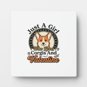 Plaque Photo Conception de la Saint-Valentin Corgi pour les ama