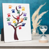 Plaque Photo Conception de l'arbre Empreinte de patte - multico (Côté)