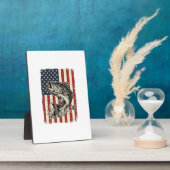 Plaque Photo Conception de maillot de drapeau américain de pêch (Côté)