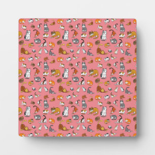 Plaque Photo conception de motif de chat rose mignon pour les a