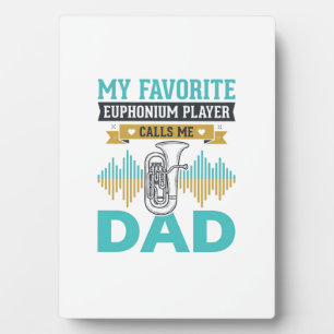 Plaque Photo Conception de musique vintage de papa euphonium dr