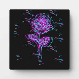 Plaque Photo Conception de rose de pépin de néon